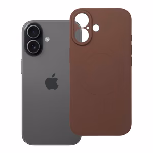 SILICONE MAG COVER Ümbris compatible with MagSafe jaoks IPHONE 17 brown