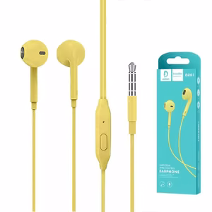 Handsfree Denmen (DR01Y) 3,5mm kollane