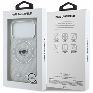 Karl Lagerfeld IML Karl Head Logo MagSafe Ümbris jaoks iPhone 17 Pro - Hall
