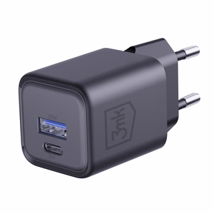 3mk Hyper Charger PD 33W GaN QC4+ PPS AFC FCP SCP 1A1C seinalaadija - must
