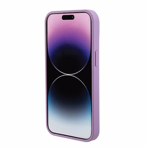 Guess GUHCP15SP4EPMU iPhone 15 6.1" lilla/light lilla hardcase Leather 4G Stamped