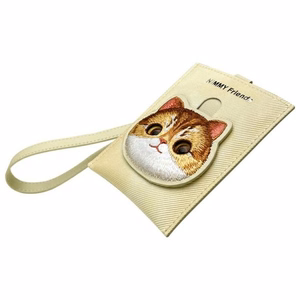Nimmy Big Eyed Pet 2.0 Cat Wallet Card Holder - Beige