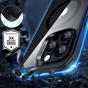 ESR Classic Hybrid Halolock MagSafe Ümbris + Karastatud klaas jaoks iPhone 16 Pro Max - Clear with must Frame