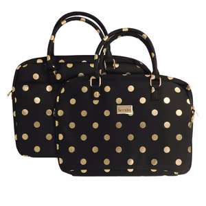 Wonder Briefcase Laptop 17 inches kuldne polka-dot