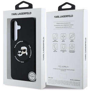 Karl Lagerfeld Silicone Double Heads And Circle MagSafe Samsung Galaxy S25 Plus ümbris must