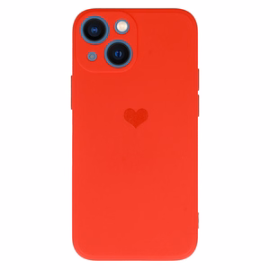Vennus Silicone Heart Ümbris jaoks Iphone 14 Plus design 1 punane