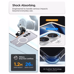 SPIGEN korpus ULTRA HYBRID MAG ühildub MagSafe'iga S26 jaoks läbipaistev / valge