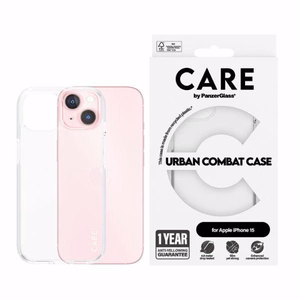 CARE by PanzerGlass Urban Combat Ümbris jaoks iPhone 15 - läbipaistev