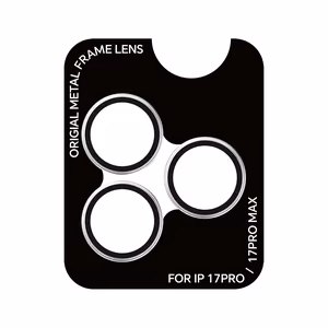 Rock Tempered klaas Pure Series Camera Lens on camera for Iphone 17 Pro/17 Pro Max (lens 3 pieces) hõbedane