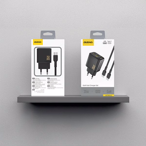Dudao A27MaxCEU PD QC 35W USB-A USB-C seinalaadija USB-C kaabliga - must