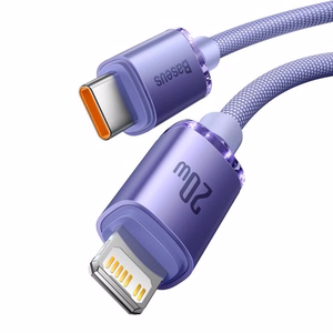 USB kaabel Baseus Crystal Shine violetne Type-C / Lightning 200cm (kuni 20W)