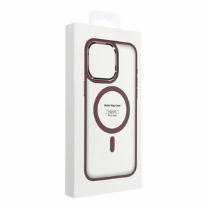 MATTE MAG COVER Ümbris compatible with MagSafe jaoks IPHONE 17 plum punane