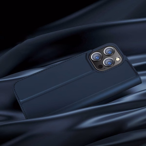 Dux Ducis Skin Pro raamaturiiuli tüüpi ümbris iPhone 13 Pro Maxile sinine