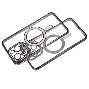 Bling Magsafe Ümbris jaoks Iphone 16 Pro purple