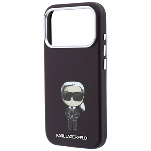 KARL LAGERFELD ümbris mudelile IPHONE 18 Pro Max/ 17 Pro Max ühildub MagSafe'iga (Smooth Ikonik Sketch) (värv: bordoopunane)