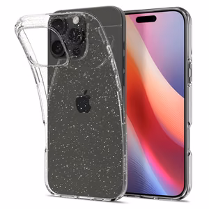 Spigen Liquid Crystal iPhone 16 Pro Ümbris - Clear Glitter