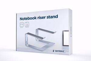 Gembird NBS-D1-01 laptop stand Aluminium, hõbedane 39.6 cm (15.6")
