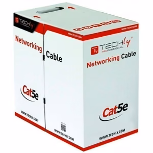 Techly ITP8-RIS-0305LO F/UTP kaabel Cat.5E CCA 305 m, jäik, välistingimustes, must