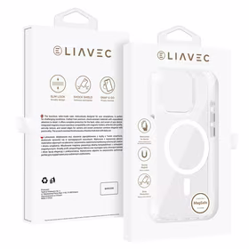 Liavec Glossy Magsafe Clear Ümbris do Iphone 16 Pro Max valge