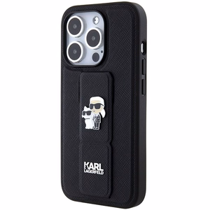 KARL LAGERFELD ümbris jaoks IPHONE 14 Pro KLHCP14LGSAKCPK (Gripstand Saffiano KC PIN) must