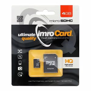 IMRO memory card microSD 4GB 100MB/s class 10 UHS I with adapter SD