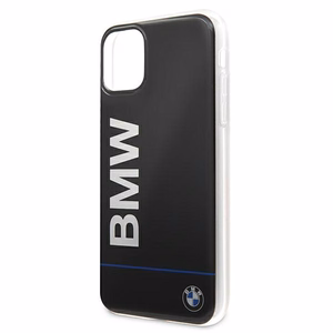 BMW Signature trükitud logo ümbris iPhone 11 Pro Max'ile - must