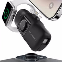 Power Bank Wozinsky "WF16-YLS" must (juhtmevaba laadimine 15W) + integreeritud Type-C ühendus