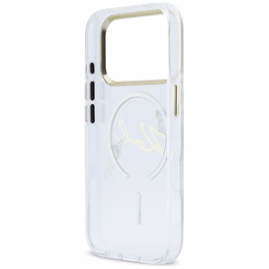Karl Lagerfeld IML Choupettes Karl Script Logo MagSafe Ümbris for iPhone 17 Pro - Clear