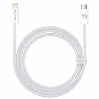 Blavec Kaabel Candy punutud - Type C to Lightning - PD 20W 2,4A 2 meetrit Apple CarPlay (CCA-CL24W20) valge