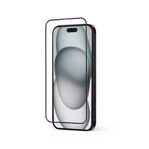 Crong Anti-Bacterial 3D Armour Glass antimikroobne 9H täisliimiga karastatud ekraanikaitseklaas seadmele iPhone 16 Plus / 15 Plus koos paigaldusraamiga