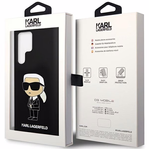 Karl Lagerfeld Silicone Ikonik ümbris jaoks Samsung Galaxy S24 Ultra - must