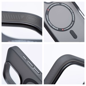 Ümbris jaoks iPhone 16 PLUS Forcell F-Protect Levels Dual Layer 4D technology compatible with Magsafe Military Drop-Test smoky must