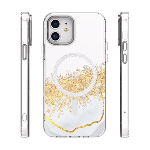 Epoxy Mag ümbris iPhone 12 / 12 Pro 6,1" valge