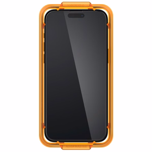 Spigen ALM Glass FC Karastatud klaas jaoks iPhone 15 Pro - must 2 pcs.