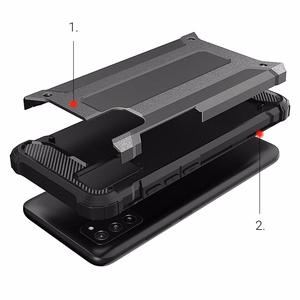 Hübriidarmor ümbris Samsung Galaxy A03s must vastupidavad katted