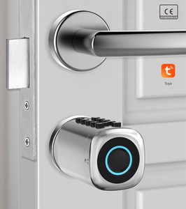 HiSmart smart door lock cylinder with Tuya, MIFARE and fingerprint reader