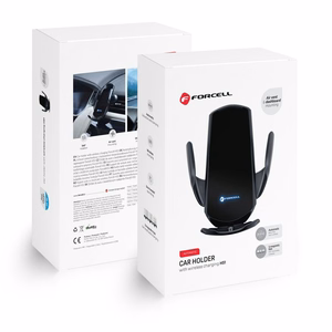 Juhtmevaba car phone hoidja automatic Forcell F-Grip HS1 Qi 15W windshield / air vent must