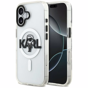 Karl Lagerfeld IML Karl Sketch Logo MagSafe Ümbris jaoks iPhone 17 - Läbipaistev