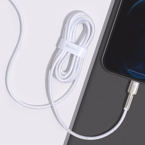 USB-C kaabel jaoks Lightning Baseus Cafule, PD, 20W, 2m (valge)