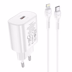 Charger Hoco N22 25W USB-C + USB-C to Lightning cable 1.0m white