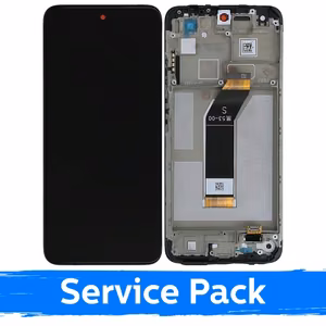 LCD ekraan ühilduv Xiaomi Redmi 10 (2022) must raamiga (Service Pack)