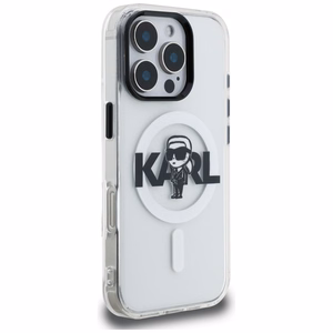 Karl Lagerfeld IML Karl Sketch Logo MagSafe ümbris iPhone 16 Pro Max - läbipaistev