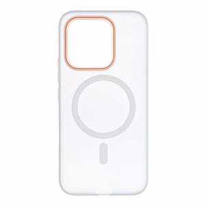 Чехол Honor 600 LITE Go Orange совместимый с MagSafe прозрачный