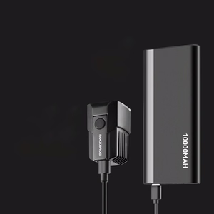 Rockbros RHL1600 jalgratta esituli, 1600lm välise USB-C-toiteallikaga – värv: must