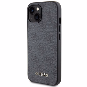 Guess 4G Metal kuldne Logo iPhone 15 Ümbris - hall