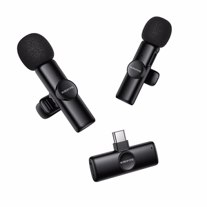Borofone Lavalier juhtmevaba mikrofon BFK16A Winner Type C must - 2 tk