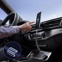 Joyroom S-A43 Crystal-Clear Series 3A USB-A - USB-C spiral kaabel 1.5m - must