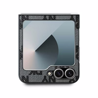 DKNY Checkered Pattern Printed Stripes ümbris jaoks Samsung Galaxy Z Flip 6 - must