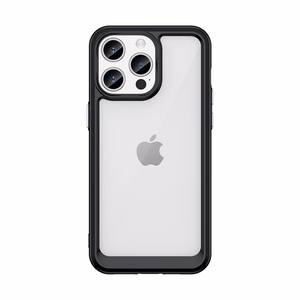 iPhone 15 Pro Outer Space reinforced ümbris with a flexible frame - must