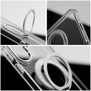 Case for Samsung S26 Frame Circle Stand compatible with MagSafe transparent